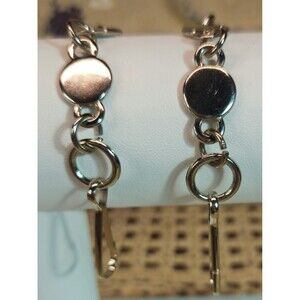 Stainless Steel Silver Tone Coin Dot Linked Anklet Bracelet or Necklace Ext 11"